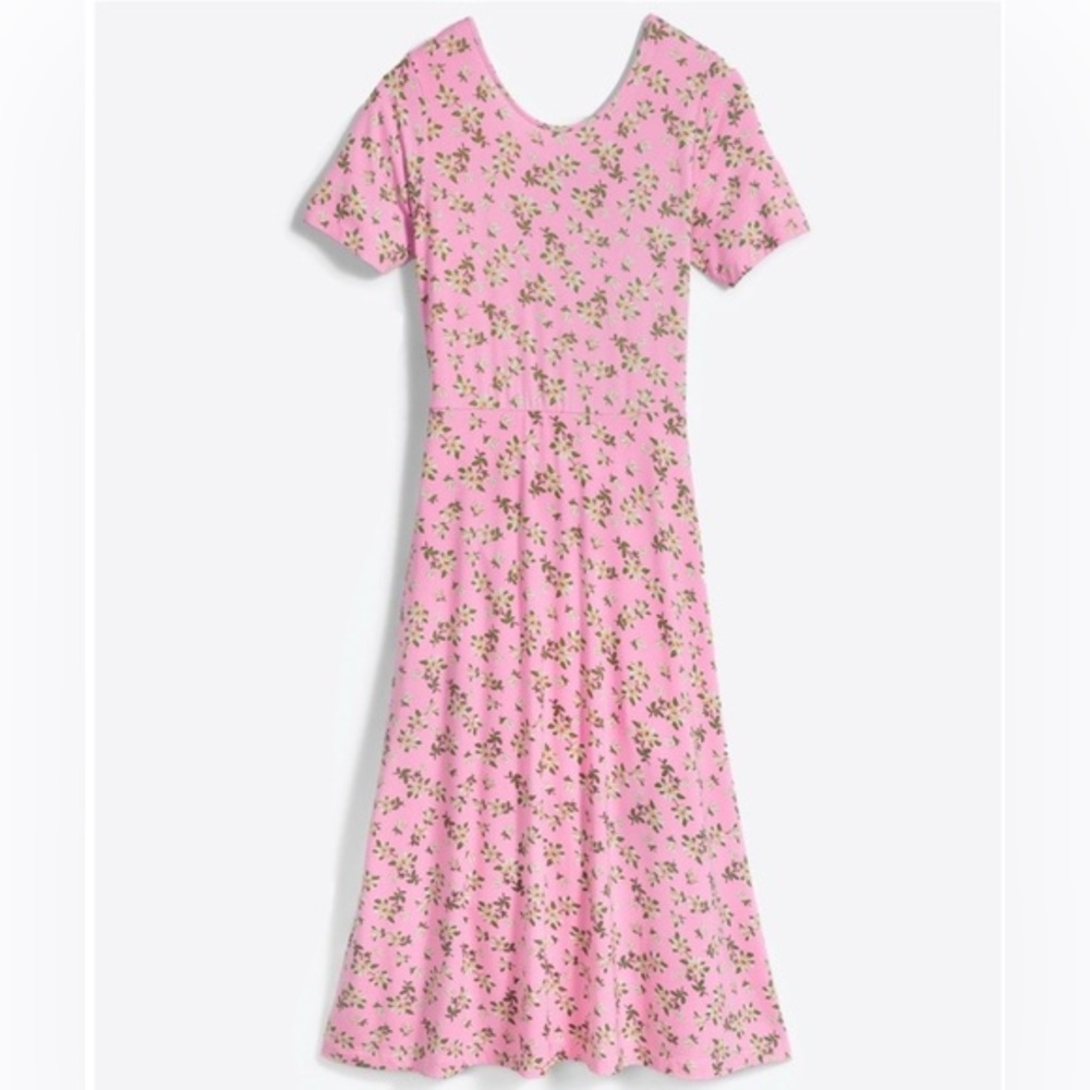Draper James Tammy T-Shirt Midi Dress – Pink Magnolia – Size XS